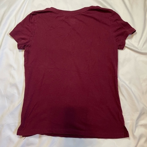Pink size medium burgundy shirt sleeve t-shirt - Picture 4 of 4